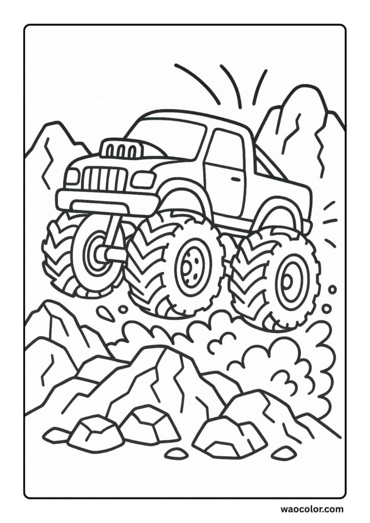 Coloring Pages of Monster Car