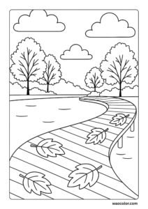 Easy Autumn coloring Printables