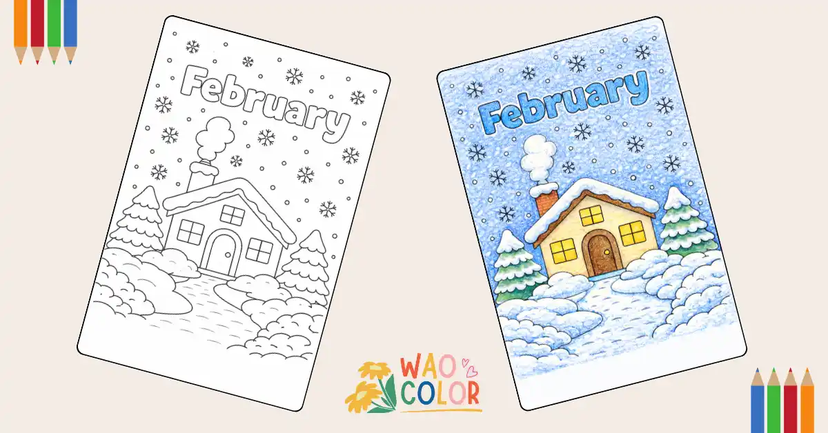 February Coloring Pages