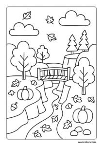Free fall coloring sheets printable