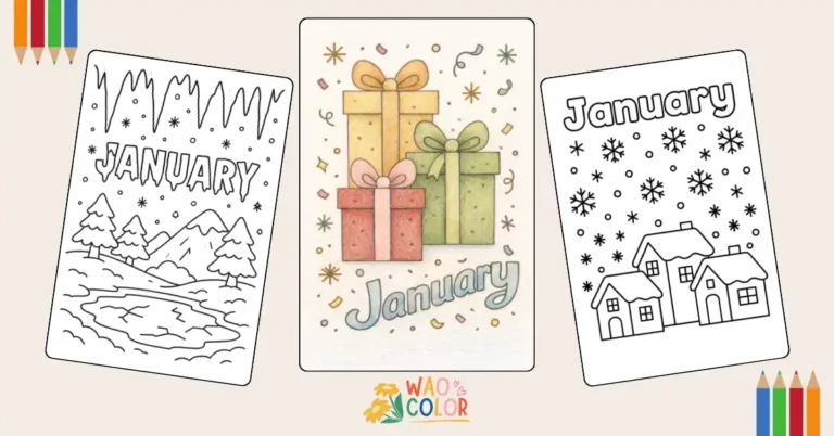 January Coloring Pages
