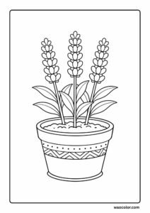Lavenders flower coloring page