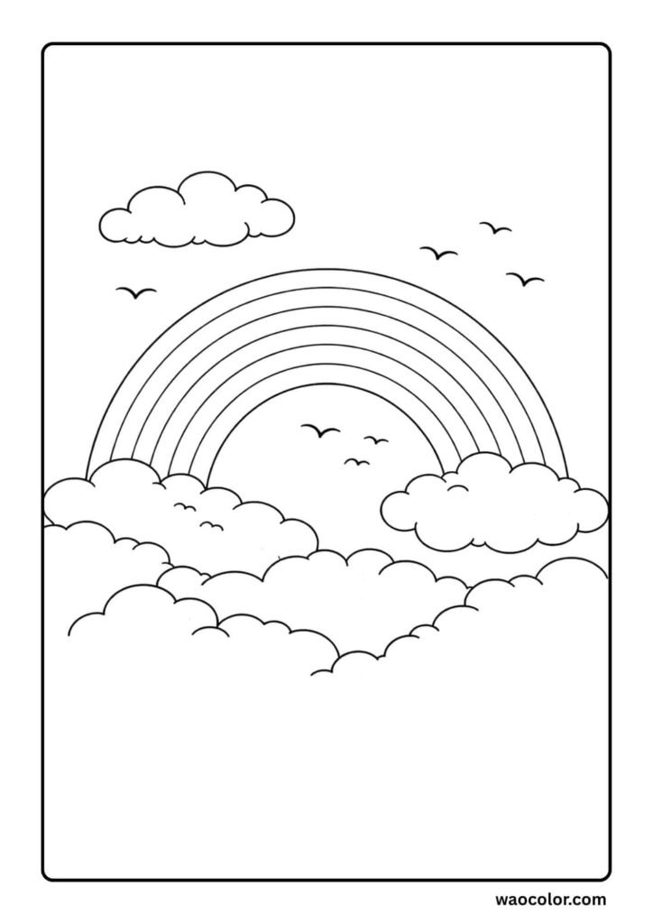 Rainbow Coloring Pages