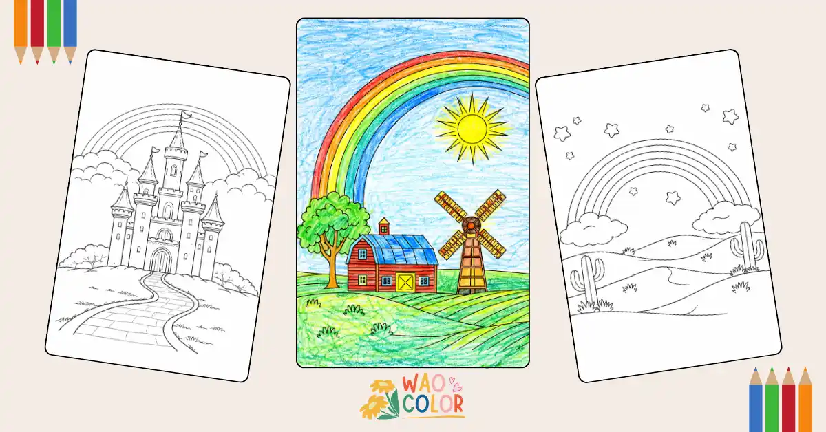 Rainbow Coloring Pages