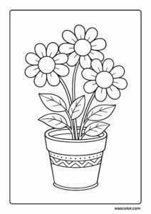 beautiful flower coloring pages for kids