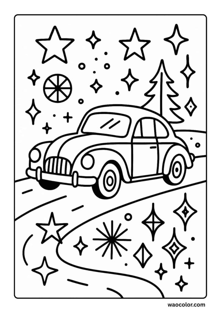 classic car coloring pages