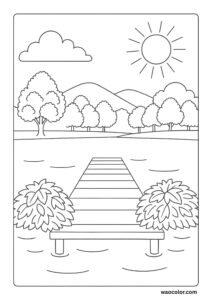 cute Autumn dock coloring pages