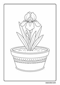 cute flower coloring pages of iris
