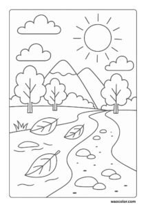 cute shoreline fall coloring sheets