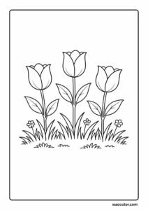 flower coloring printable