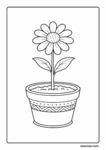 free flower coloring sheets of daisy