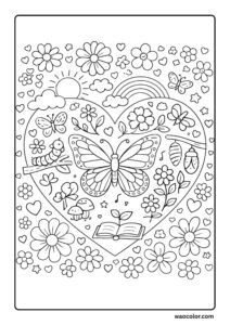 heart coloring pages for adults printable