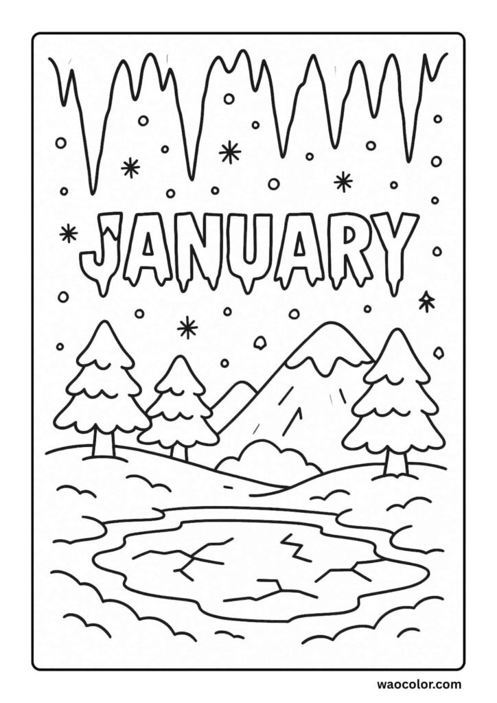 January coloring pages free printable