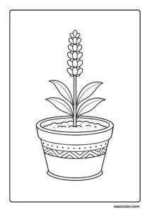 lavender single flower coloring sheets