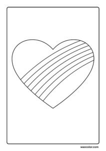 printable rainbow heart coloring sheets