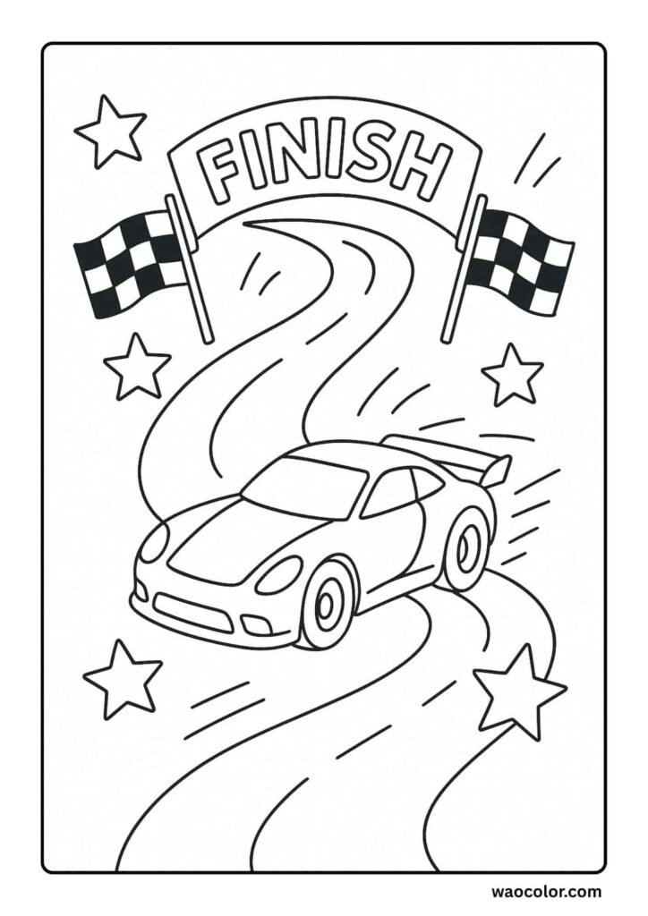 race car coloring pages