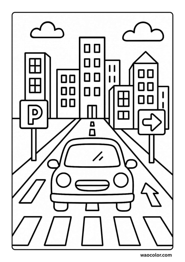 simple car coloring pages pdf