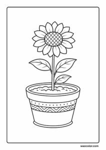 sunflower coloring page