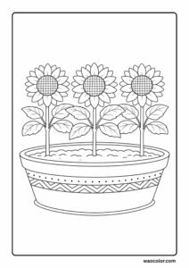 sunflowers coloring pages