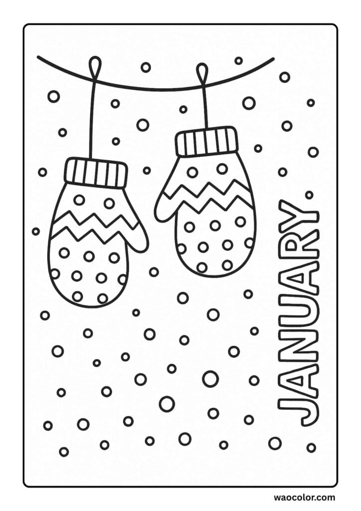 winter January coloring pages
