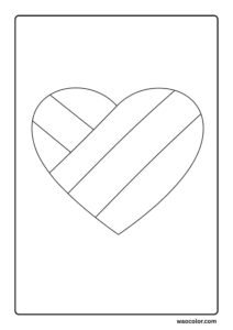 wounded printable of heart for coloring