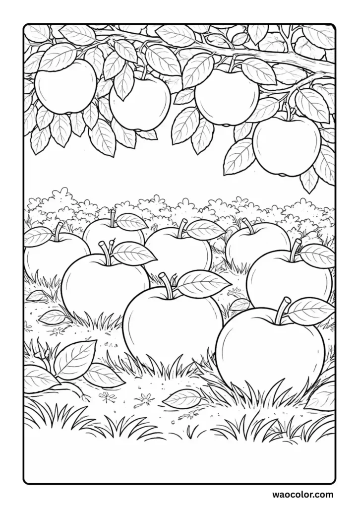 Apple Tree Coloring Sheet