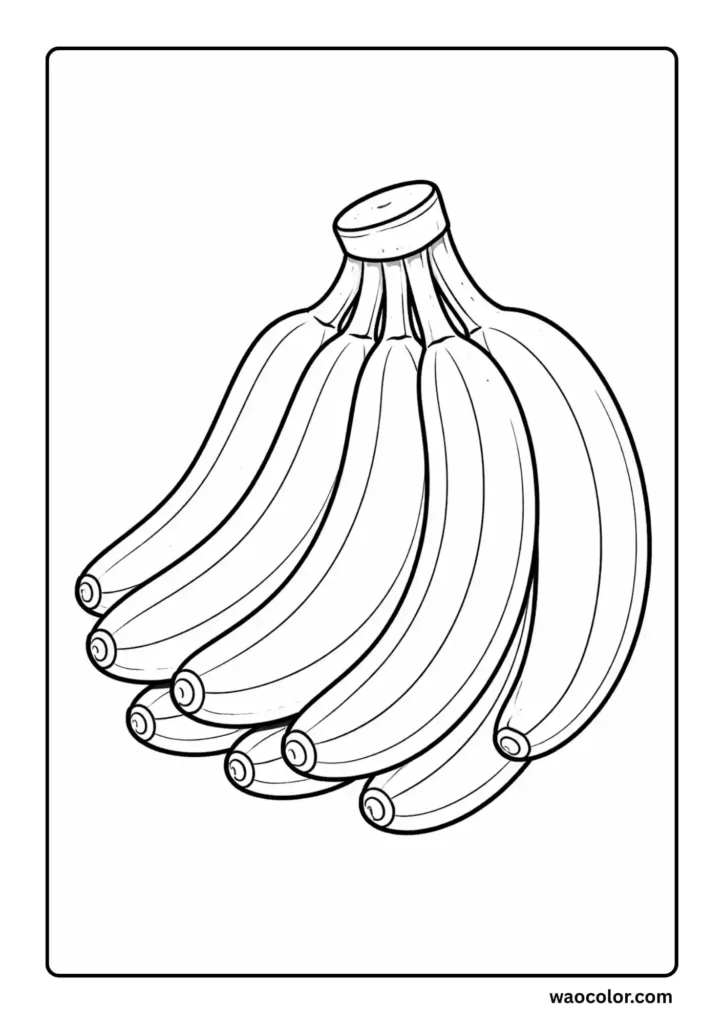 Banana Coloring Pages for Kids