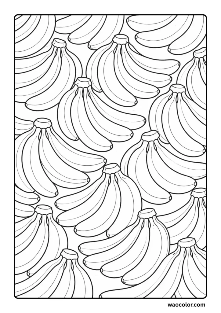 Banana Coloring Pages for Preschools
