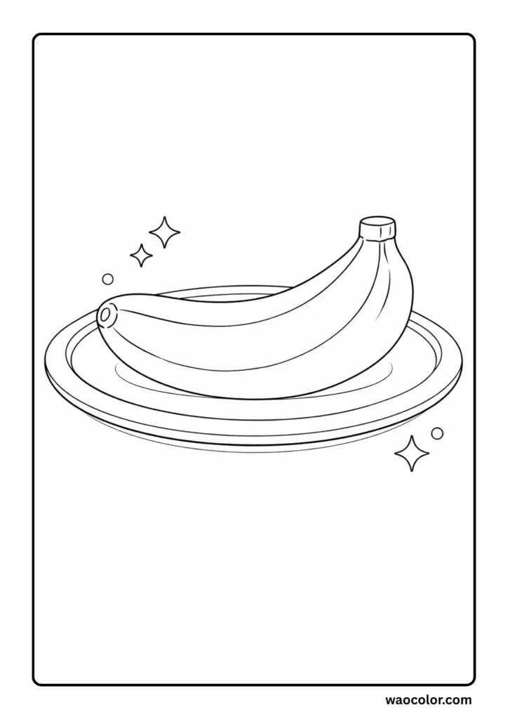 Banana Coloring Pages for Toddlers