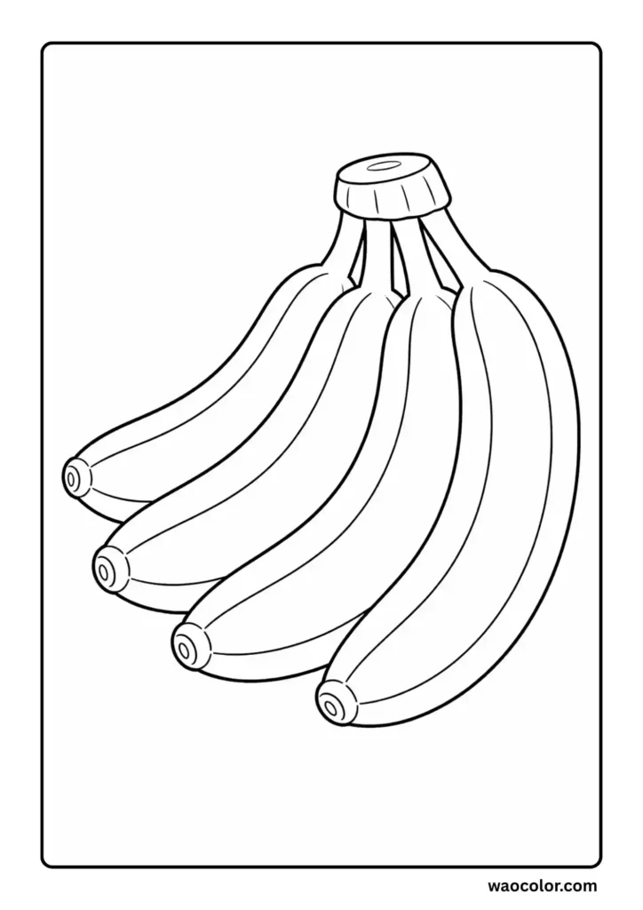 Banana Coloring Printables
