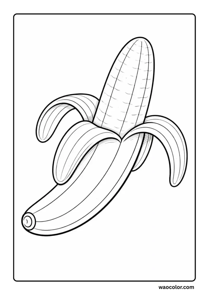 Banana Coloring Sheets