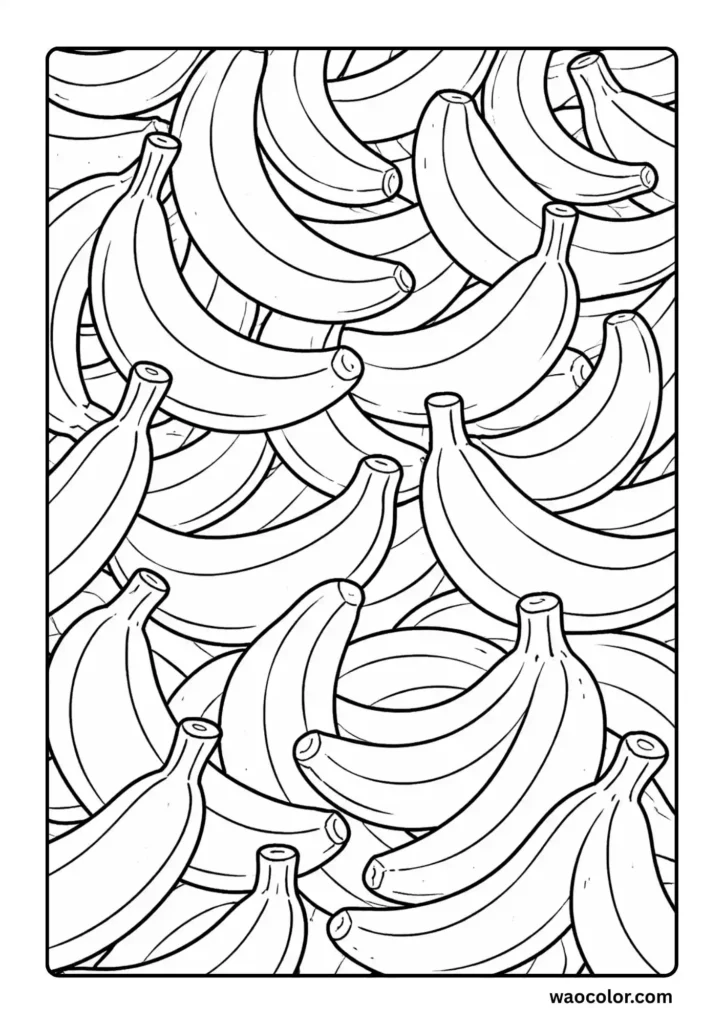 Banana Fruit Coloring Pages