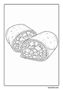Burrito Coloring Sheet