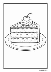 Cake Coloring Pages