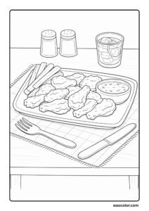 Cute Food Coloring Pages Printable