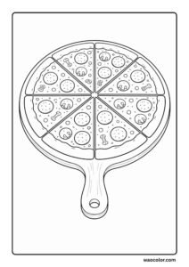 Easy Pizza Coloring Pages