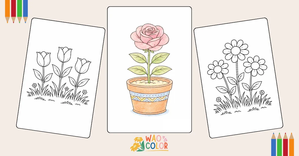 Flower Coloring Pages
