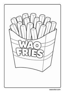 French Fries Coloring Pages
