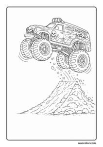 Grave digger monster coloring pages