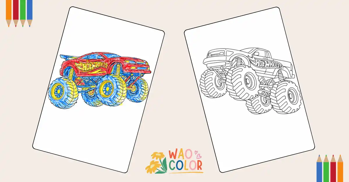 Hot Wheels Monster Truck Coloring Pages