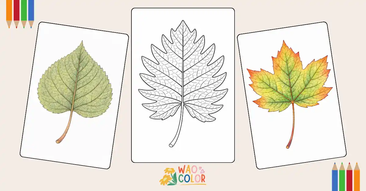 Leaf Coloring Pages Wao Color