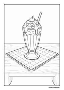 Milk Shake Coloring Pages