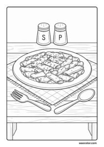 Pasta Coloring Pages