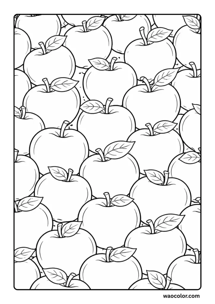 Preschool Apple Coloring Pages