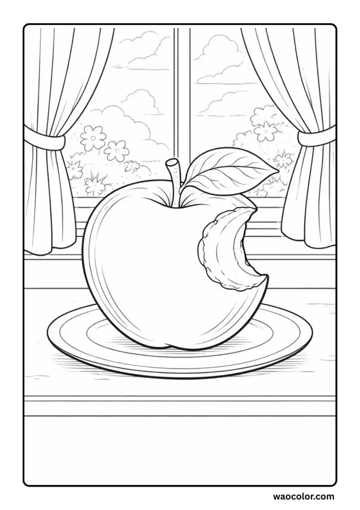 Preschool Apple Coloring Printables