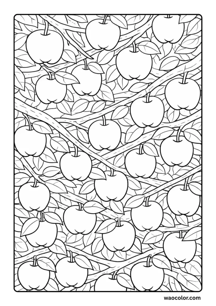 Preschool Apple Coloring Sheets