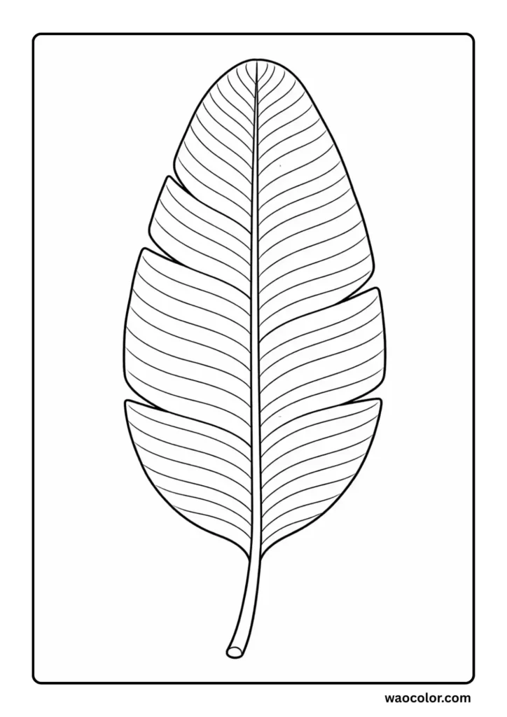 Printable Banana Leaf Coloring Pages
