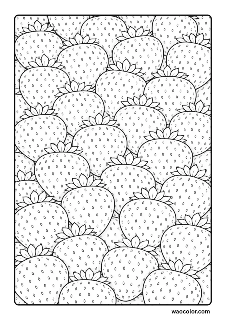 Strawberries Coloring Pages