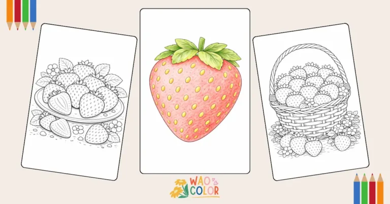 Strawberry Coloring Pages Wao Color