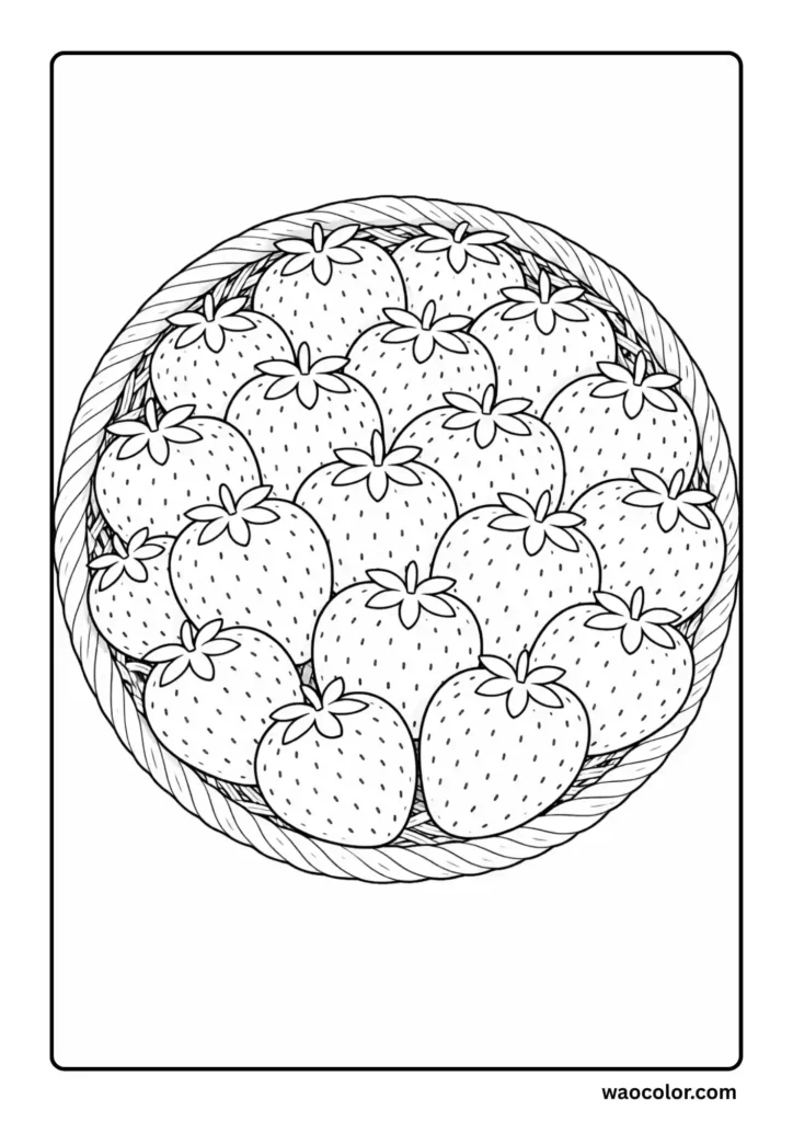 Strawberry Coloring Pages for Kids
